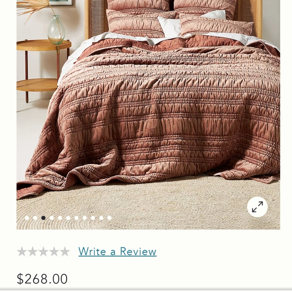 Lustered Velvet Alstair Queen Quilt in Peach